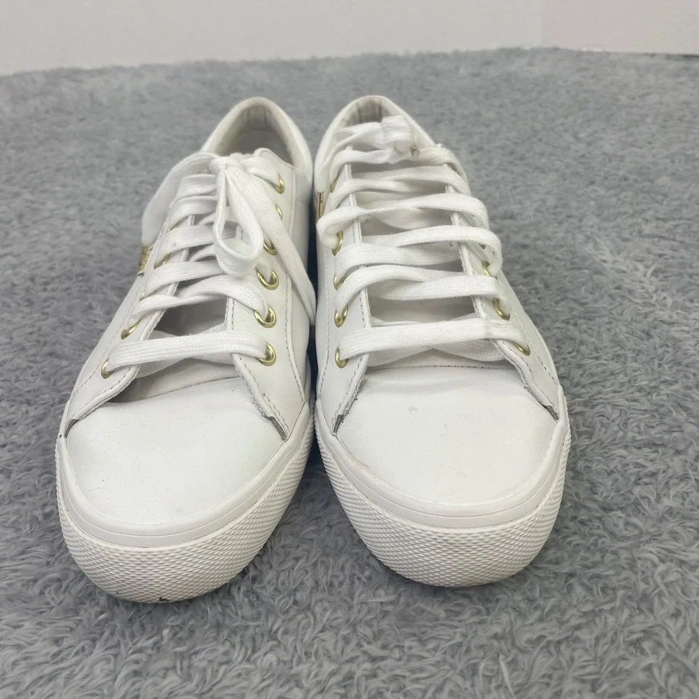 Keds‎ Jump Kick Sneakers Womens 9 White Leather Gold Hardware WH63681
